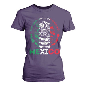 Mexico Coat of Arms T Shirt For Women Eagle Mexican Flag Mexico Heritage Roots TS10 Purple Print Your Wear