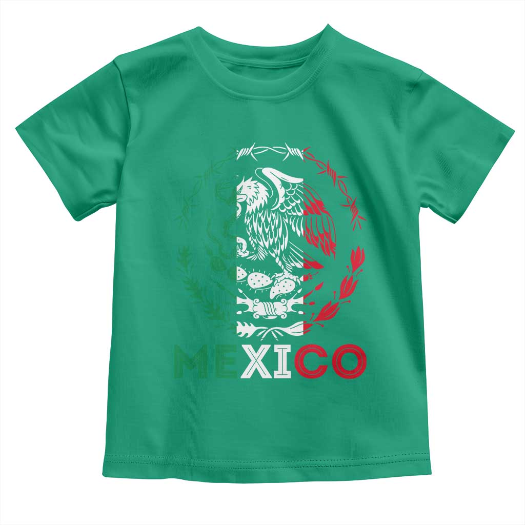 Mexico Coat of Arms Toddler T Shirt Eagle Mexican Flag Mexico Heritage Roots TS10 Irish Green Print Your Wear
