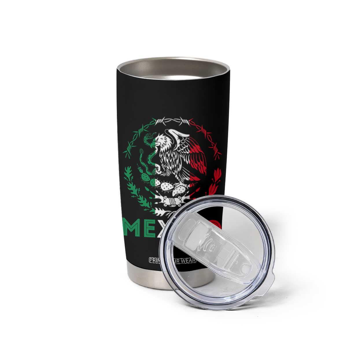 Mexico Coat of Arms Tumbler Cup Eagle Mexican Flag Mexico Heritage Roots TS10 Print Your Wear