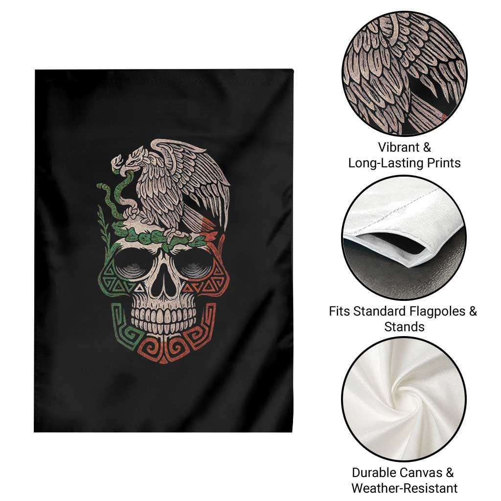 Mexico Coat of Arms Skull Garden Flag Eagle Mexican Flag Mexico Heritage Roots TS10 Print Your Wear