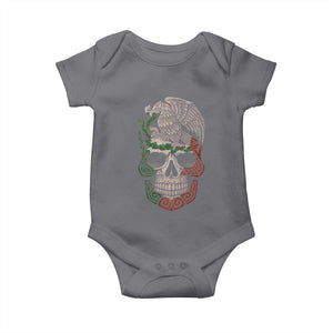 Mexico Coat of Arms Skull Baby Onesie Eagle Mexican Flag Mexico Heritage Roots TS10 Charcoal Print Your Wear