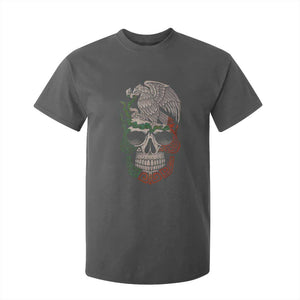 Mexico Coat of Arms Skull T Shirt For Kid Eagle Mexican Flag Mexico Heritage Roots TS10 Dark Heather Print Your Wear