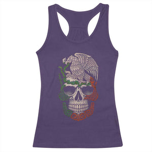 Mexico Coat of Arms Skull Racerback Tank Top Eagle Mexican Flag Mexico Heritage Roots TS10 Purple Print Your Wear