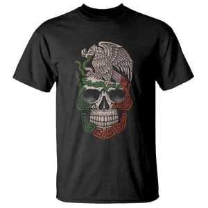 Mexico Coat of Arms Skull T Shirt Eagle Mexican Flag Mexico Heritage Roots TS10 Black Print Your Wear