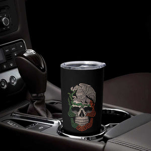 Mexico Coat of Arms Skull Tumbler Cup Eagle Mexican Flag Mexico Heritage Roots TS10 Print Your Wear