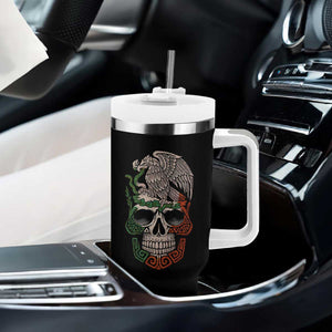 Mexico Coat of Arms Skull Tumbler With Handle Eagle Mexican Flag Mexico Heritage Roots TS10 Print Your Wear
