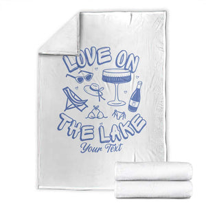 Personalized Love on the Lake Bachelorette Throw Blanket Custom Text Camp Bach Party TS10 White Print Your Wear
