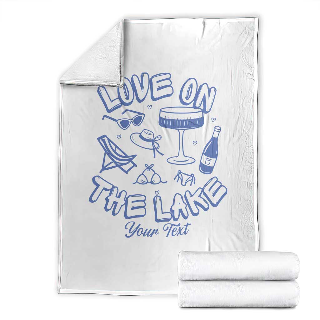 Personalized Love on the Lake Bachelorette Throw Blanket Custom Text Camp Bach Party TS10 White Print Your Wear