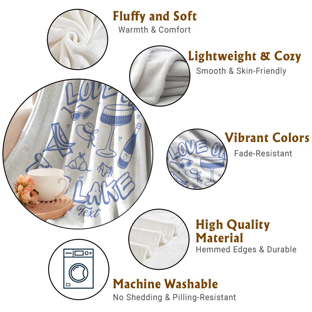 Personalized Love on the Lake Bachelorette Throw Blanket Custom Text Camp Bach Party TS10 Print Your Wear