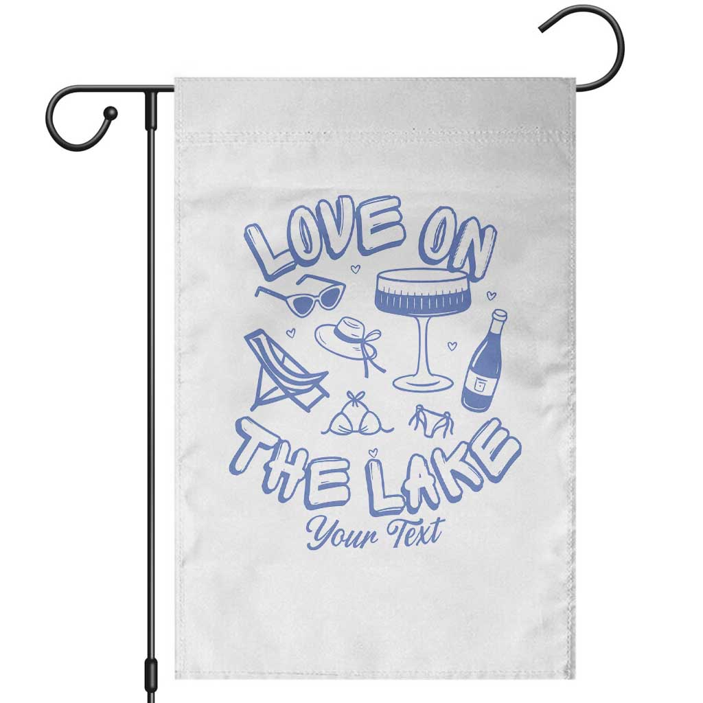 Personalized Love on the Lake Bachelorette Garden Flag Custom Text Camp Bach Party TS10 White Print Your Wear