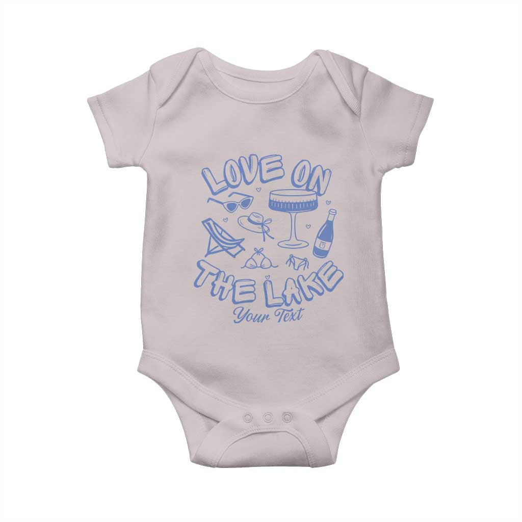 Personalized Love on the Lake Bachelorette Baby Onesie Custom Text Camp Bach Party TS10 Ice Gray Print Your Wear