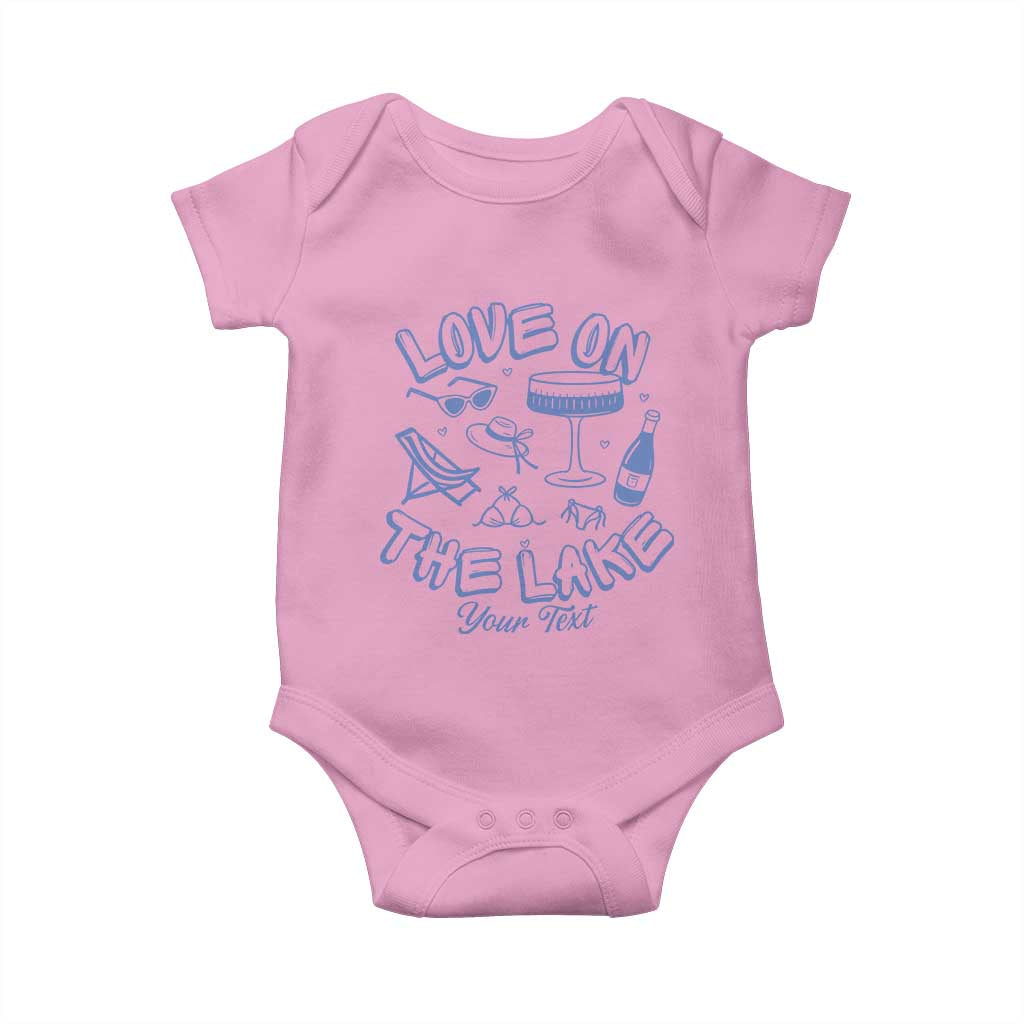 Personalized Love on the Lake Bachelorette Baby Onesie Custom Text Camp Bach Party TS10 Light Pink Print Your Wear