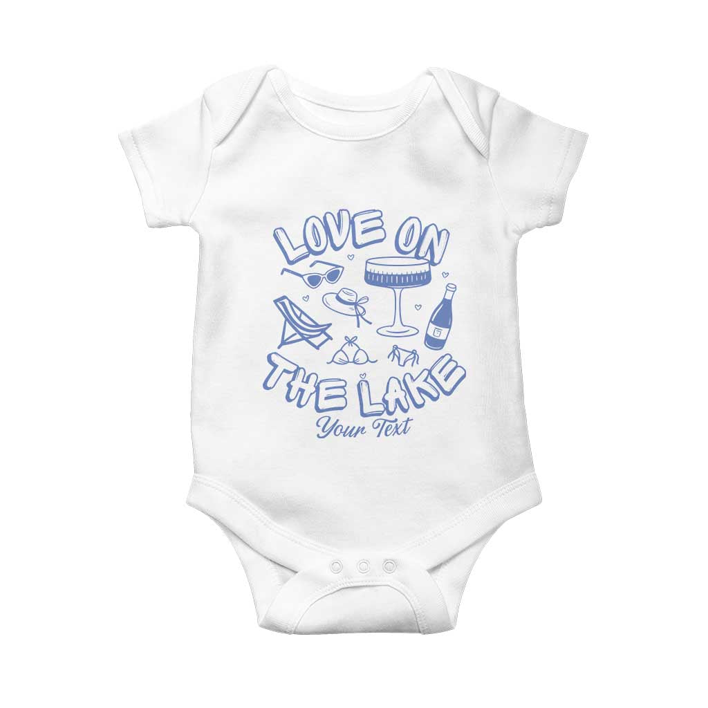 Personalized Love on the Lake Bachelorette Baby Onesie Custom Text Camp Bach Party TS10 White Print Your Wear