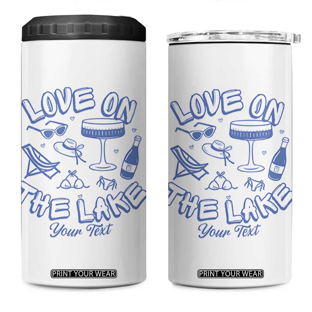 Personalized Love on the Lake Bachelorette 4 in 1 Can Cooler Tumbler Custom Text Camp Bach Party TS10 One Size: 16 oz White Print Your Wear