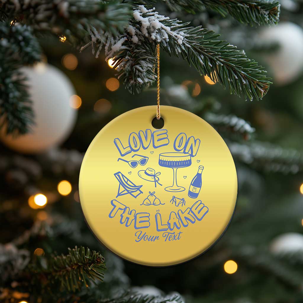 Personalized Love on the Lake Bachelorette Christmas Ornament Custom Text Camp Bach Party TS10 Print Your Wear