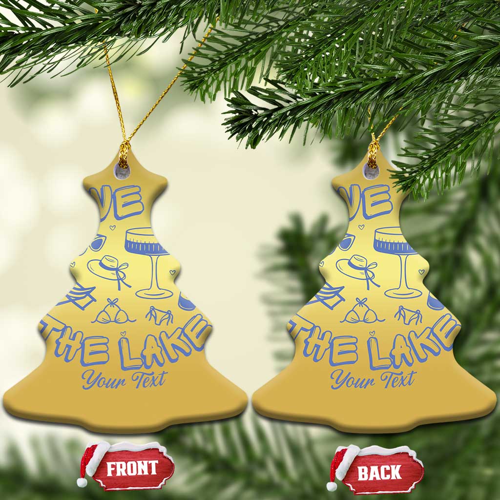 Personalized Love on the Lake Bachelorette Christmas Ornament Custom Text Camp Bach Party TS10 Christmas Tree Gold Print Your Wear
