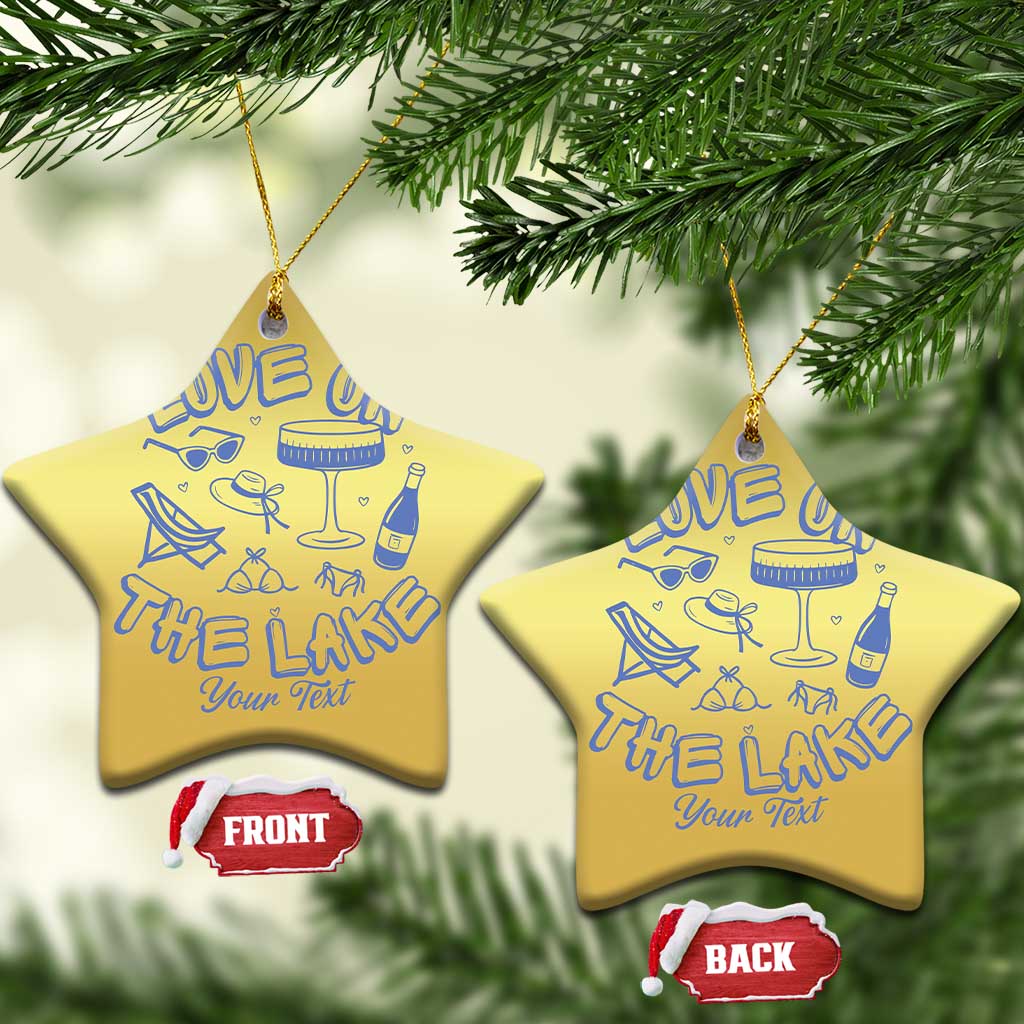 Personalized Love on the Lake Bachelorette Christmas Ornament Custom Text Camp Bach Party TS10 Star Gold Print Your Wear