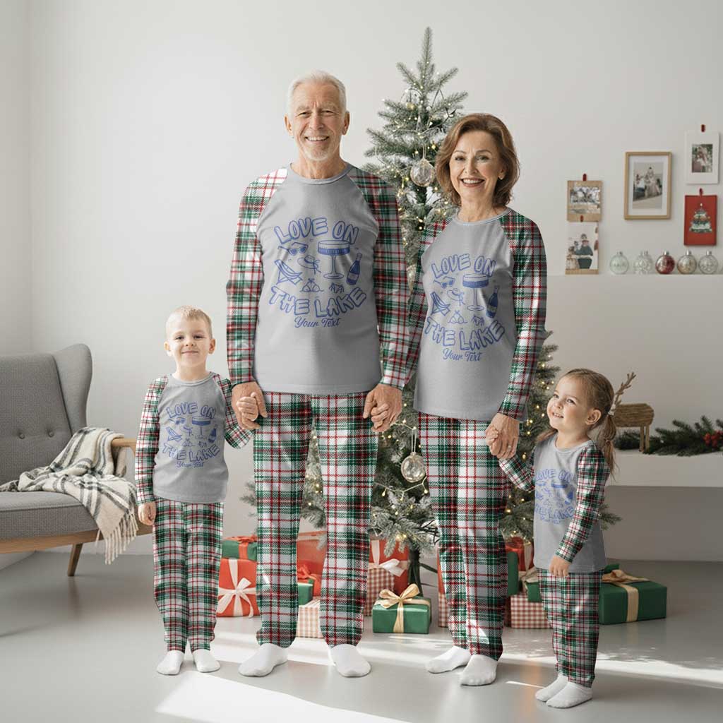 Personalized Love on the Lake Bachelorette Plaid Pajama Set Custom Text Camp Bach Party TS10 Christmas Plaid Print Your Wear