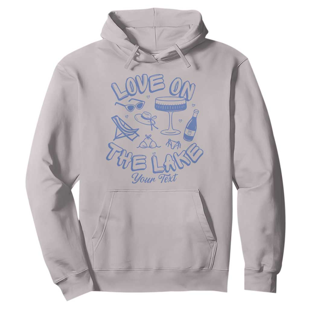 Personalized Love on the Lake Bachelorette Hoodie Custom Text Camp Bach Party TS10 Ice Gray Print Your Wear