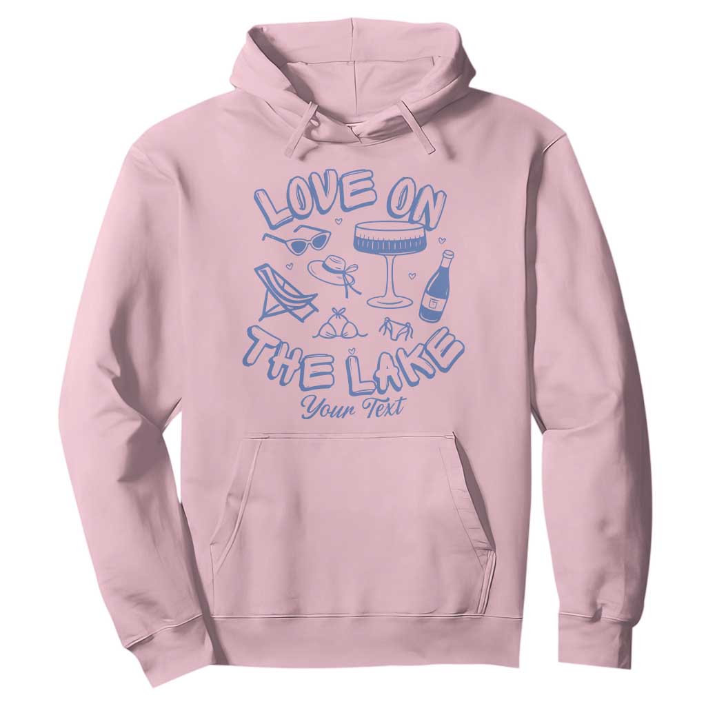 Personalized Love on the Lake Bachelorette Hoodie Custom Text Camp Bach Party TS10 Light Pink Print Your Wear