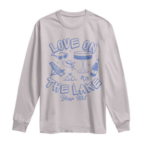 Love on the Lake Bachelorette Long Sleeve Shirt Custom Camp Bach Party TS10 Ice Gray Print Your Wear