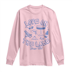 Love on the Lake Bachelorette Long Sleeve Shirt Custom Camp Bach Party TS10 Light Pink Print Your Wear