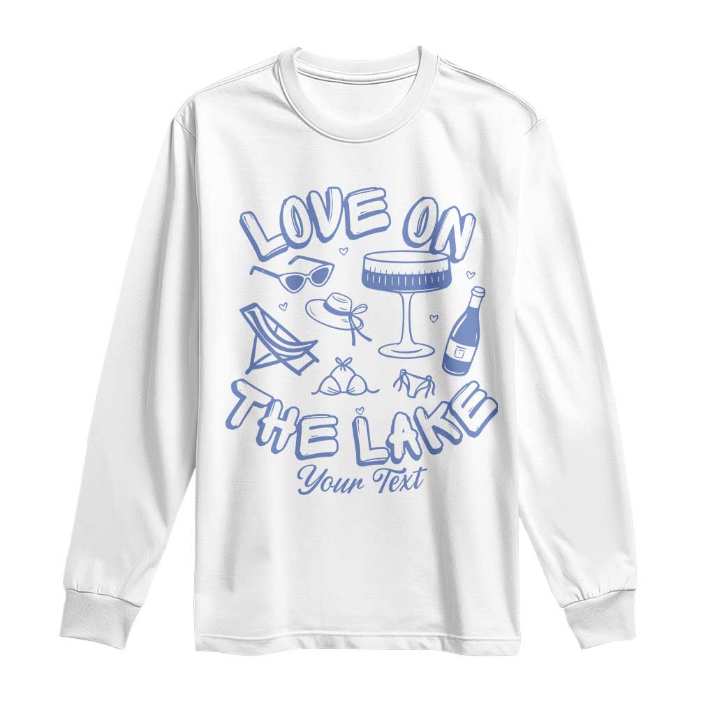 Personalized Love on the Lake Bachelorette Long Sleeve Shirt Custom Text Camp Bach Party TS10 White Print Your Wear