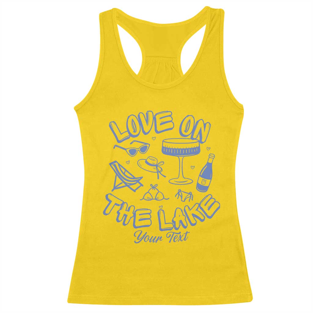 Personalized Love on the Lake Bachelorette Racerback Tank TopCustom Text Camp Bach Party TS10 Daisy Print Your Wear