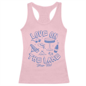 Love on the Lake Bachelorette Racerback Tank Top Custom Camp Bach Party TS10 Light Pink Print Your Wear