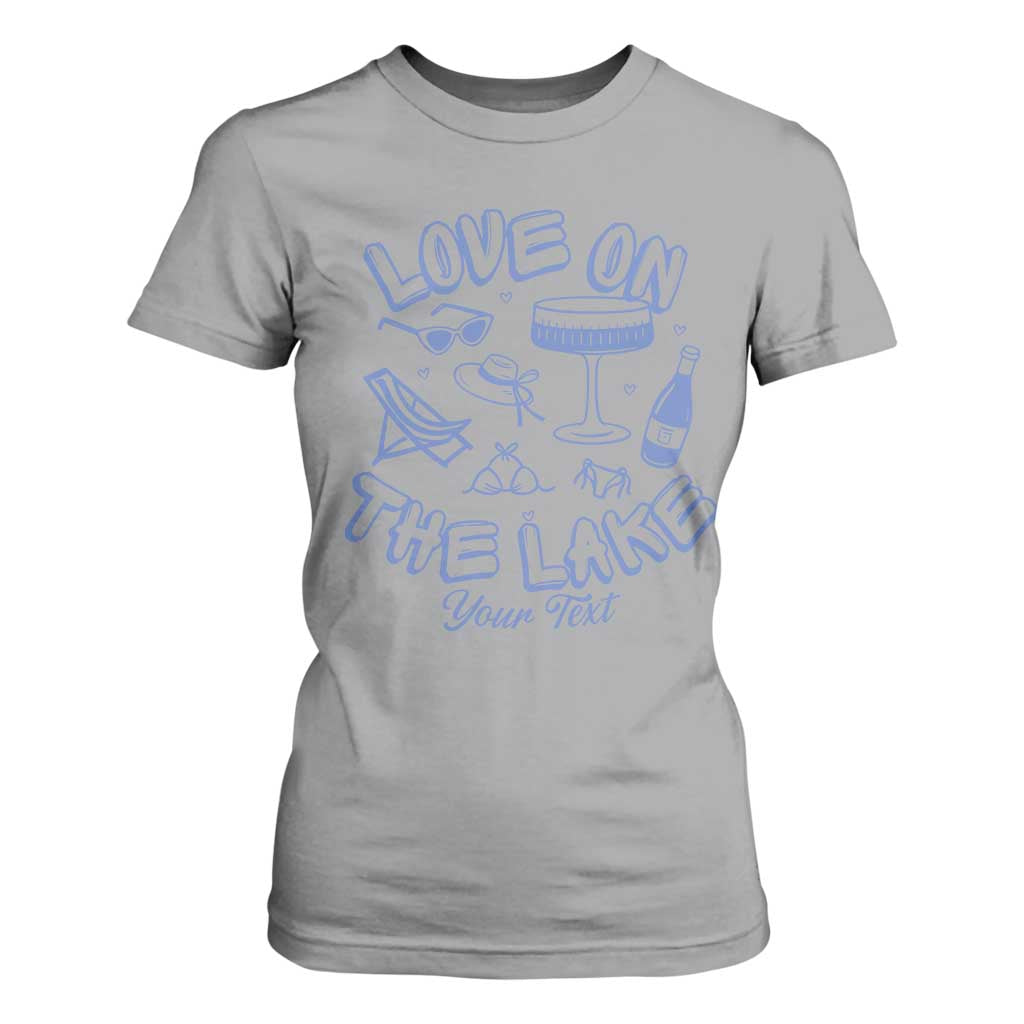 Personalized Love on the Lake Bachelorette T Shirt For Women Custom Text Camp Bach Party TS10 Sport Gray Print Your Wear