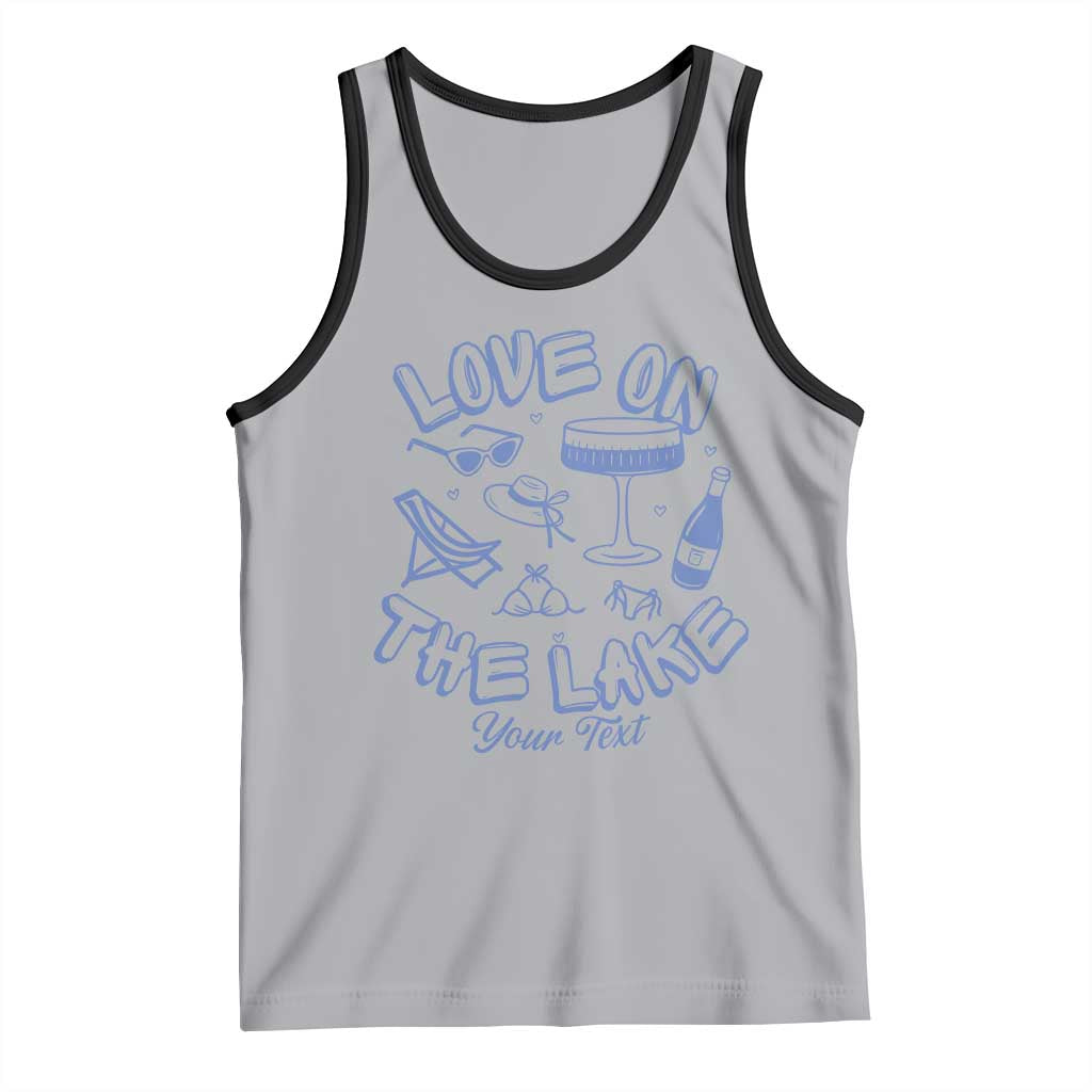 Personalized Love on the Lake Bachelorette Tank Top Custom Text Camp Bach Party TS10 Athletic Heather Black Print Your Wear