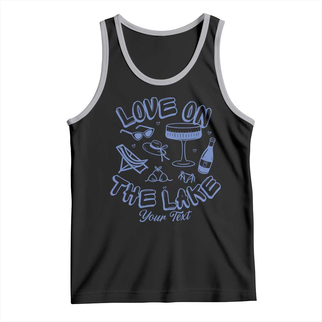 Personalized Love on the Lake Bachelorette Tank Top Custom Text Camp Bach Party TS10 Black Athletic Heather Print Your Wear