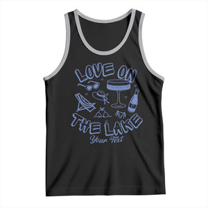 Love on the Lake Bachelorette Tank Top Custom Camp Bach Party TS10 Black Athletic Heather Print Your Wear