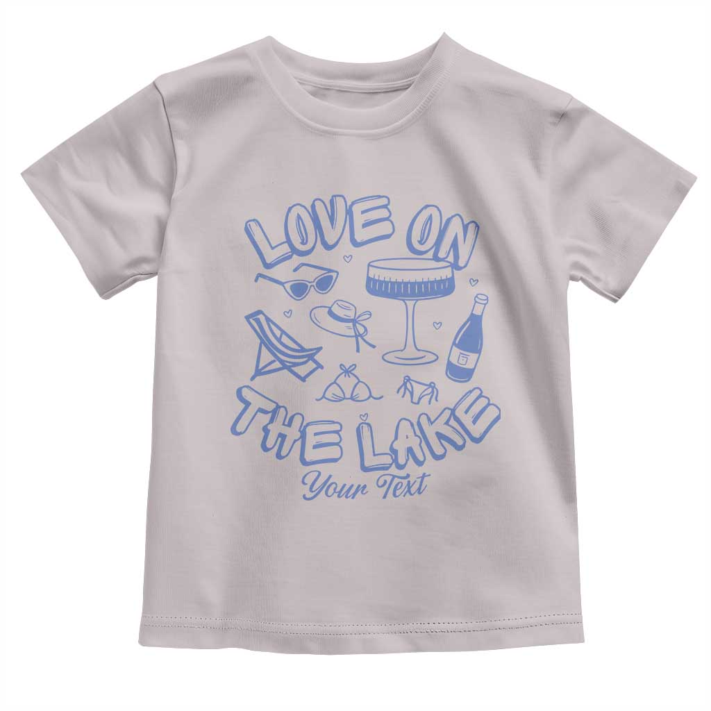 Personalized Love on the Lake Bachelorette Toddler T Shirt Custom Text Camp Bach Party TS10 Ice Gray Print Your Wear