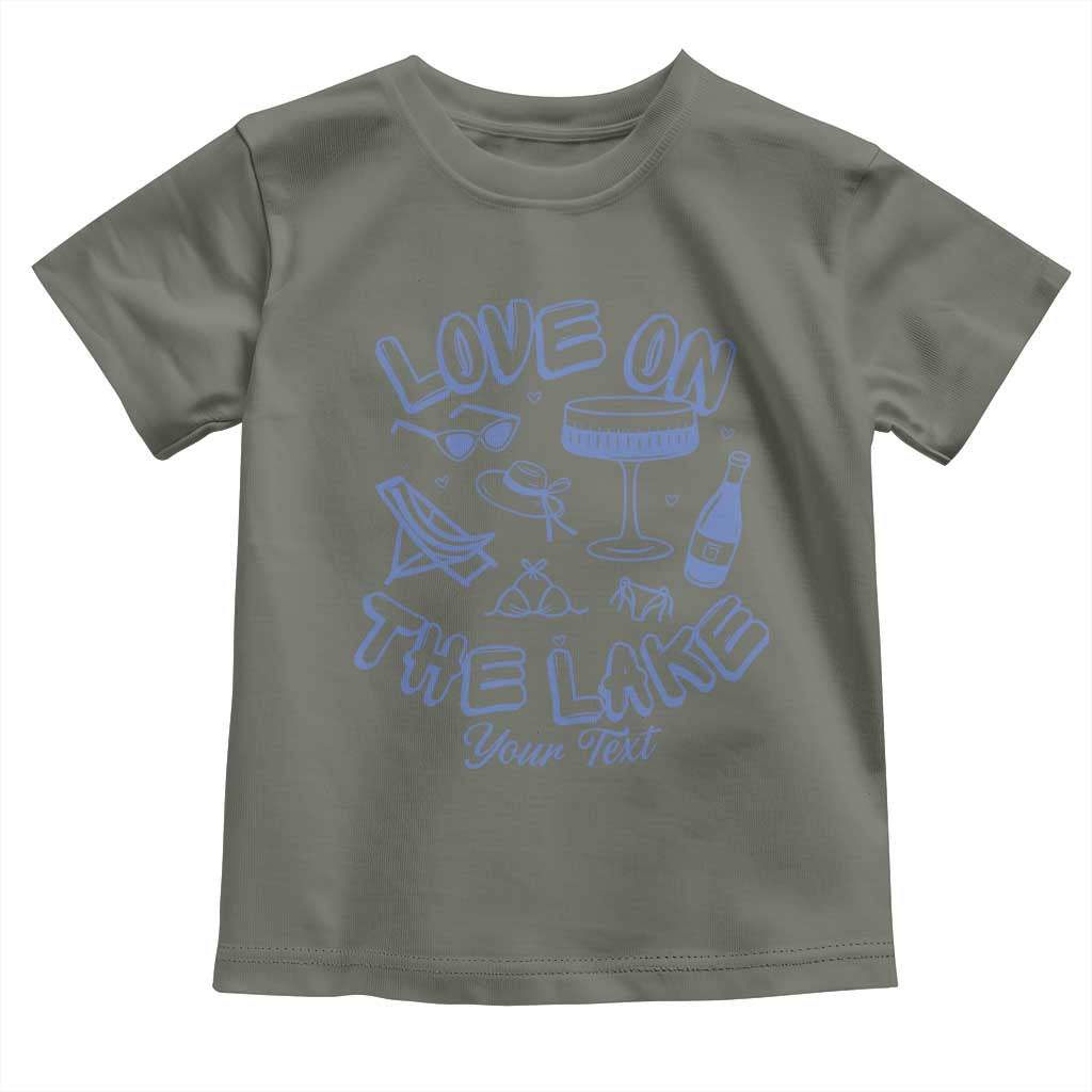 Personalized Love on the Lake Bachelorette Toddler T Shirt Custom Text Camp Bach Party TS10 Military Green Print Your Wear