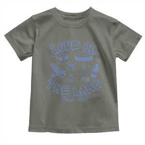 Personalized Love on the Lake Bachelorette Toddler T Shirt Custom Text Camp Bach Party TS10 Military Green Print Your Wear