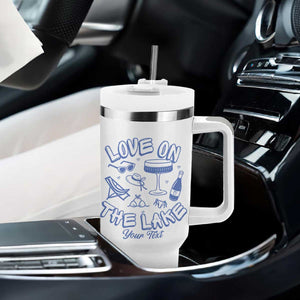 Personalized Love on the Lake Bachelorette Tumbler With Handle Custom Text Camp Bach Party TS10 Print Your Wear