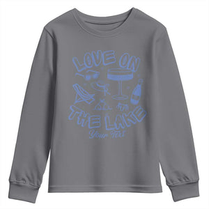 Personalized Love on the Lake Bachelorette Youth Sweatshirt Custom Text Camp Bach Party TS10 Charcoal Print Your Wear