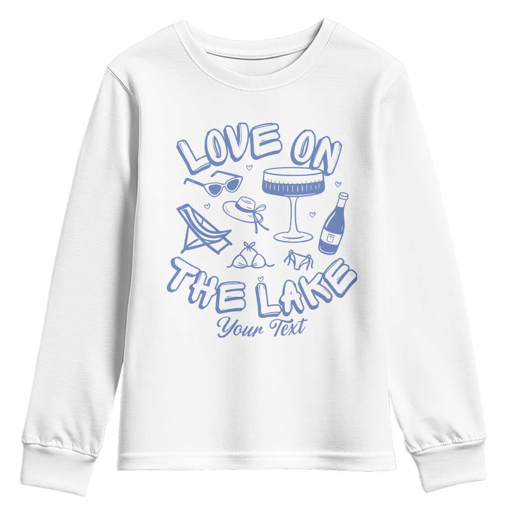 Personalized Love on the Lake Bachelorette Youth Sweatshirt Custom Text Camp Bach Party TS10 White Print Your Wear