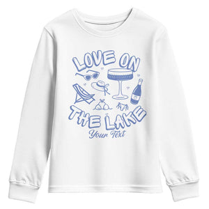 Love on the Lake Bachelorette Youth Sweatshirt Custom Camp Bach Party TS10 White Print Your Wear