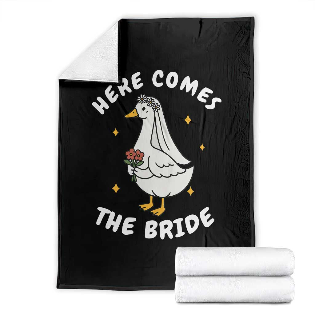 Silly Goose Bride Throw Blanket Funny Goose Lovers TS10 Black Print Your Wear