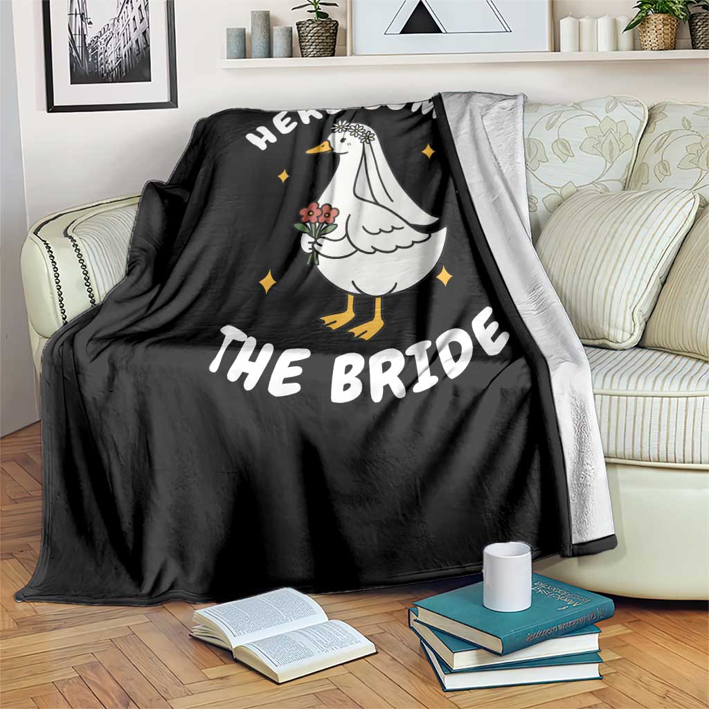 Silly Goose Bride Throw Blanket Funny Goose Lovers TS10 Print Your Wear