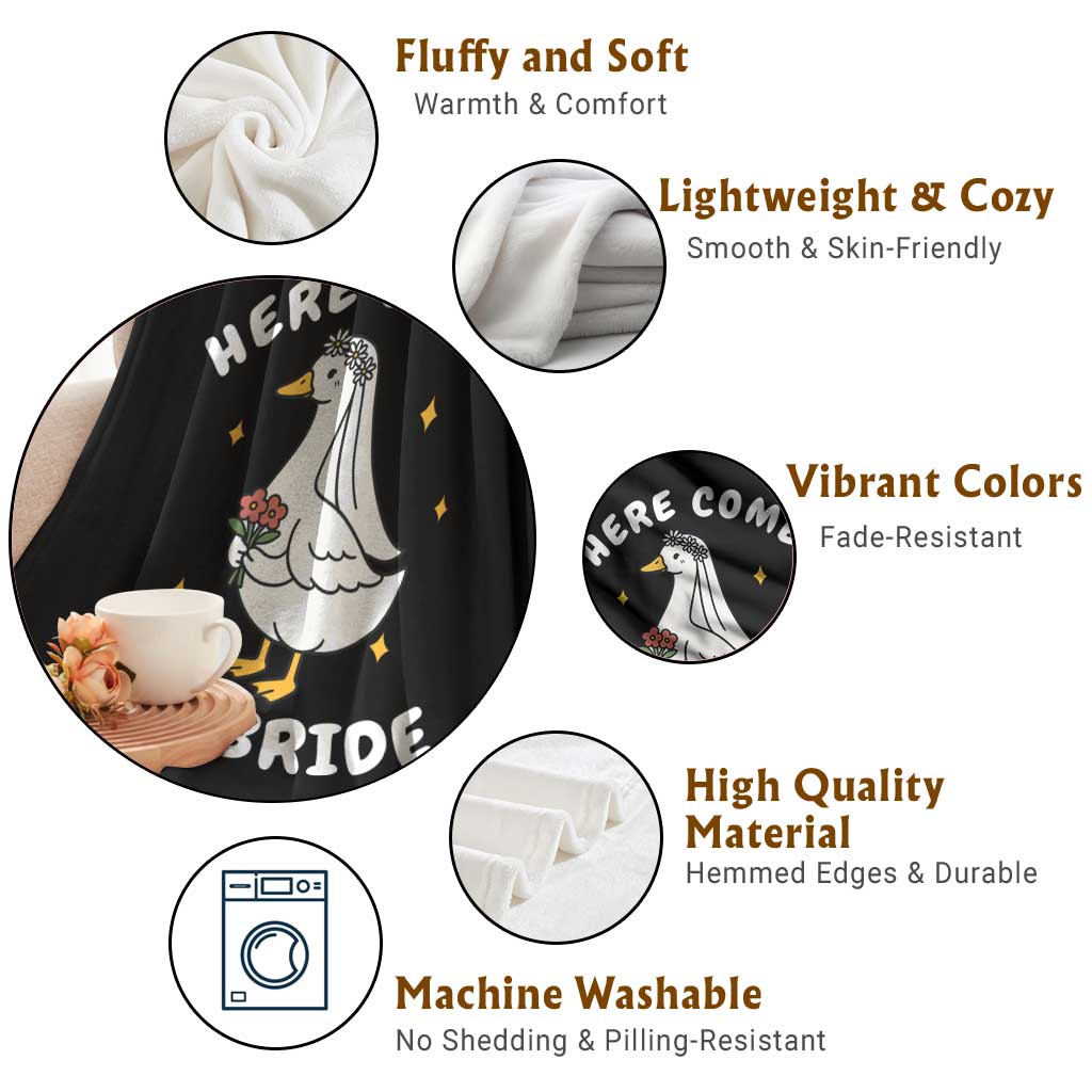 Silly Goose Bride Throw Blanket Funny Goose Lovers TS10 Print Your Wear