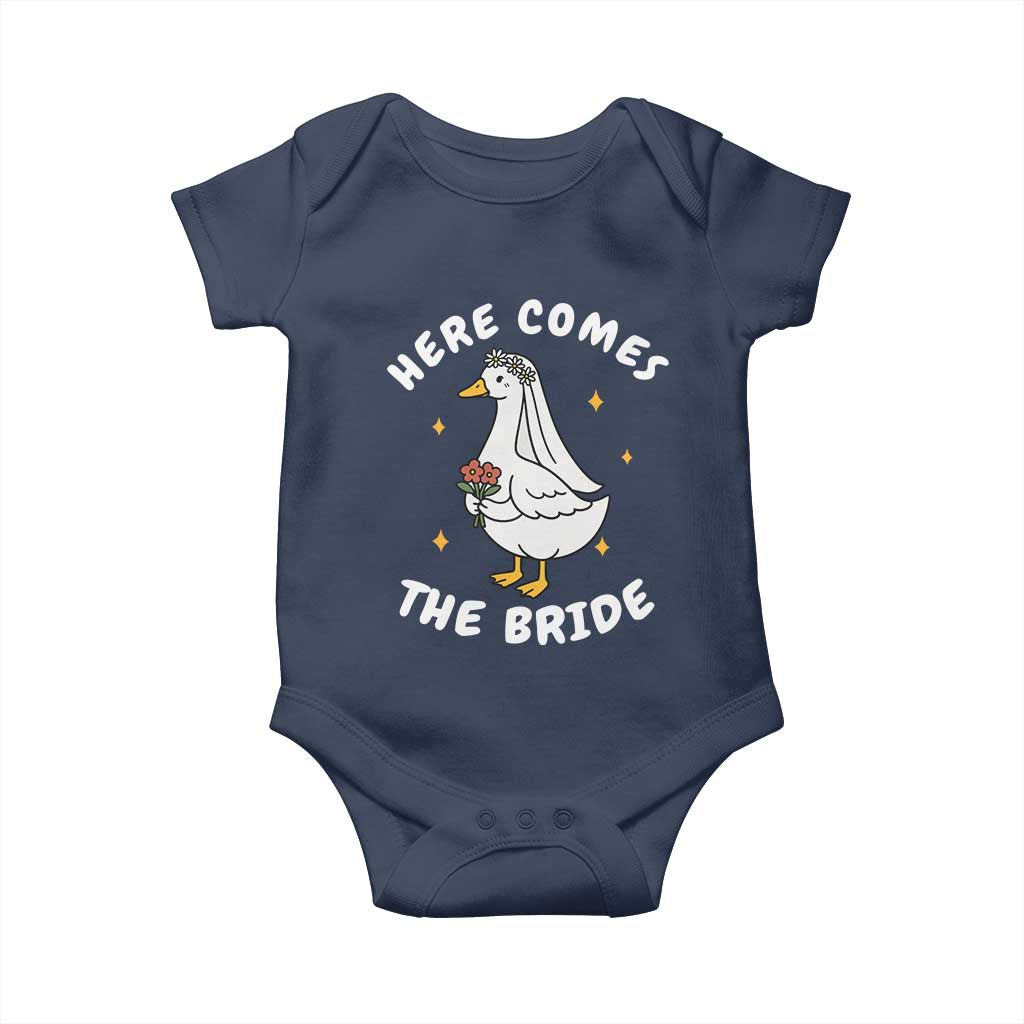 Silly Goose Bride Baby Onesie Funny Goose Lovers TS10 Navy Print Your Wear