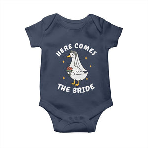 Silly Goose Bride Baby Onesie Funny Goose Lovers TS10 Navy Print Your Wear