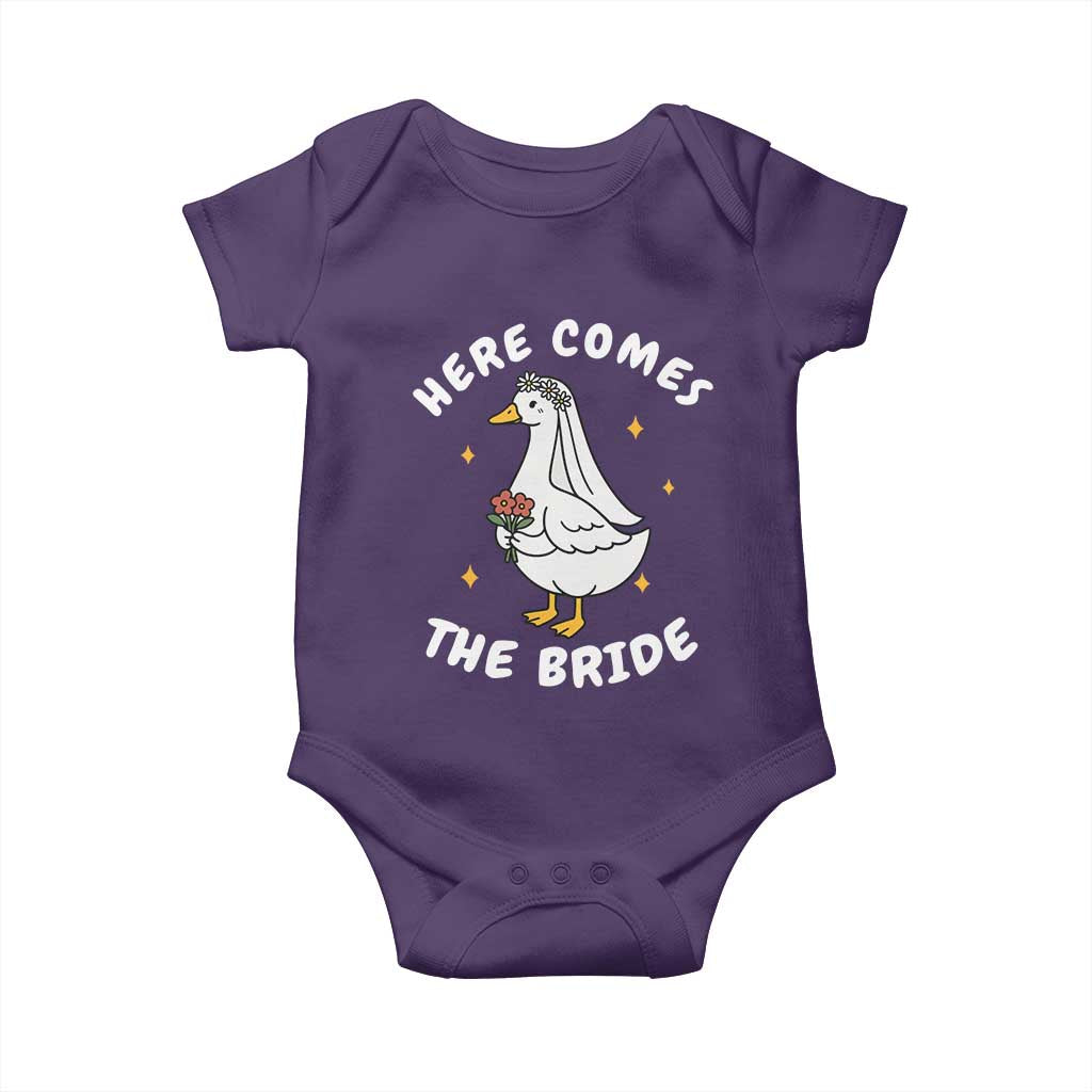 Silly Goose Bride Baby Onesie Funny Goose Lovers TS10 Purple Print Your Wear