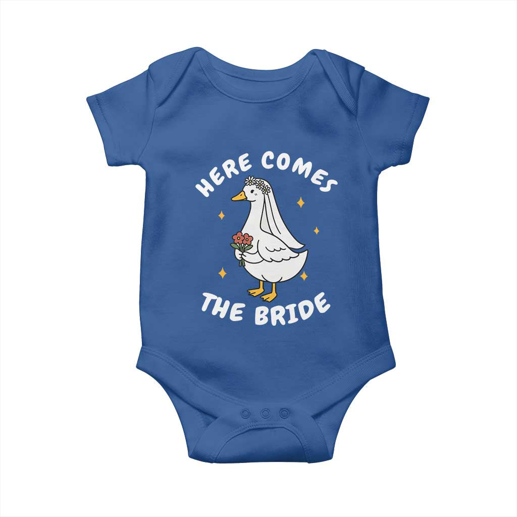 Silly Goose Bride Baby Onesie Funny Goose Lovers TS10 Royal Blue Print Your Wear