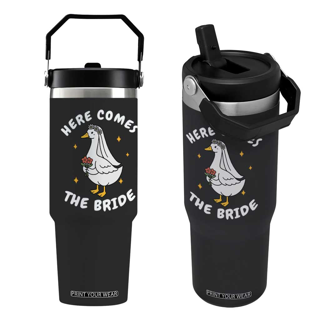 Silly Goose Bride Flip Straw Tumbler Funny Goose Lovers TS10 One Size: 30 oz Black Print Your Wear