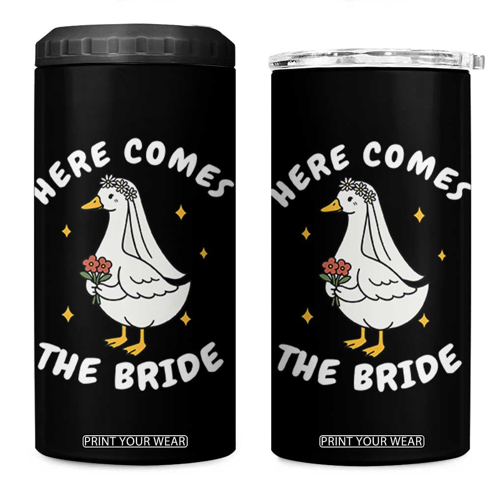 Silly Goose Bride 4 in 1 Can Cooler Tumbler Funny Goose Lovers TS10 One Size: 16 oz Black Print Your Wear