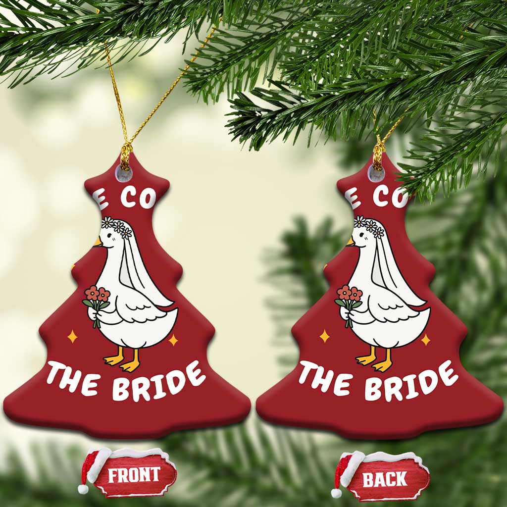 Silly Goose Bride Christmas Ornament Funny Goose Lovers TS10 Christmas Tree Red Print Your Wear
